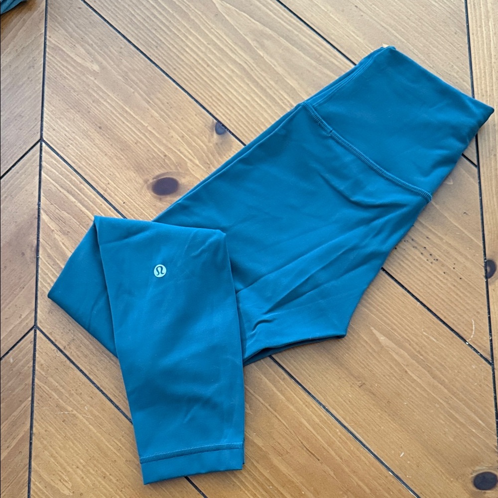 Lululemon Wunder Train High-Rise 25” Storm Teal Like New Running Leggings